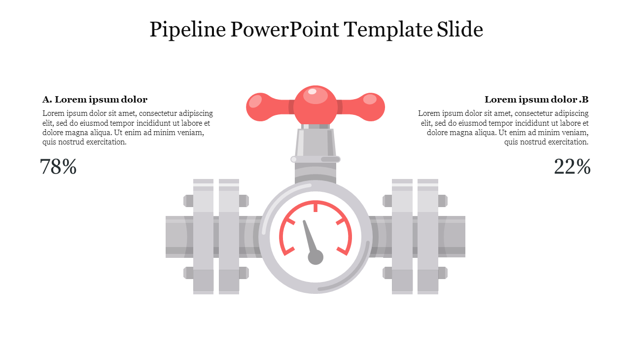 Pipeline PowerPoint Template Slide